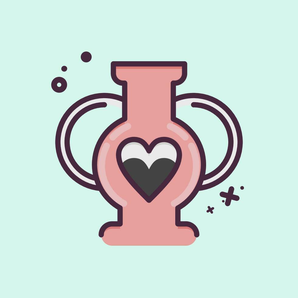 Icon Vase 2. related to Decoration symbol. MBE style. simple design editable. simple illustration vector