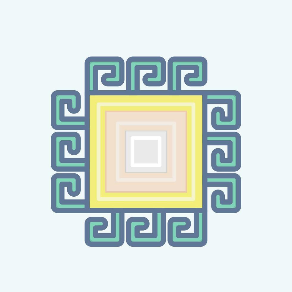 Icon Pattern. related to Decoration symbol. doodle style. simple design editable. simple illustration vector