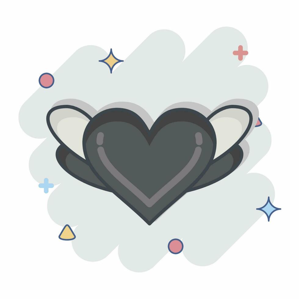 Icon Heart. related to Decoration symbol. comic style. simple design editable. simple illustration vector