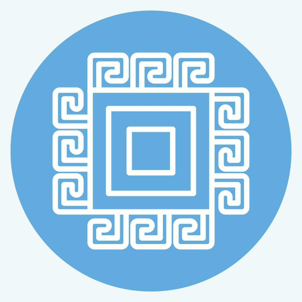 Icon Pattern. related to Decoration symbol. blue eyes style. simple design editable. simple illustration vector