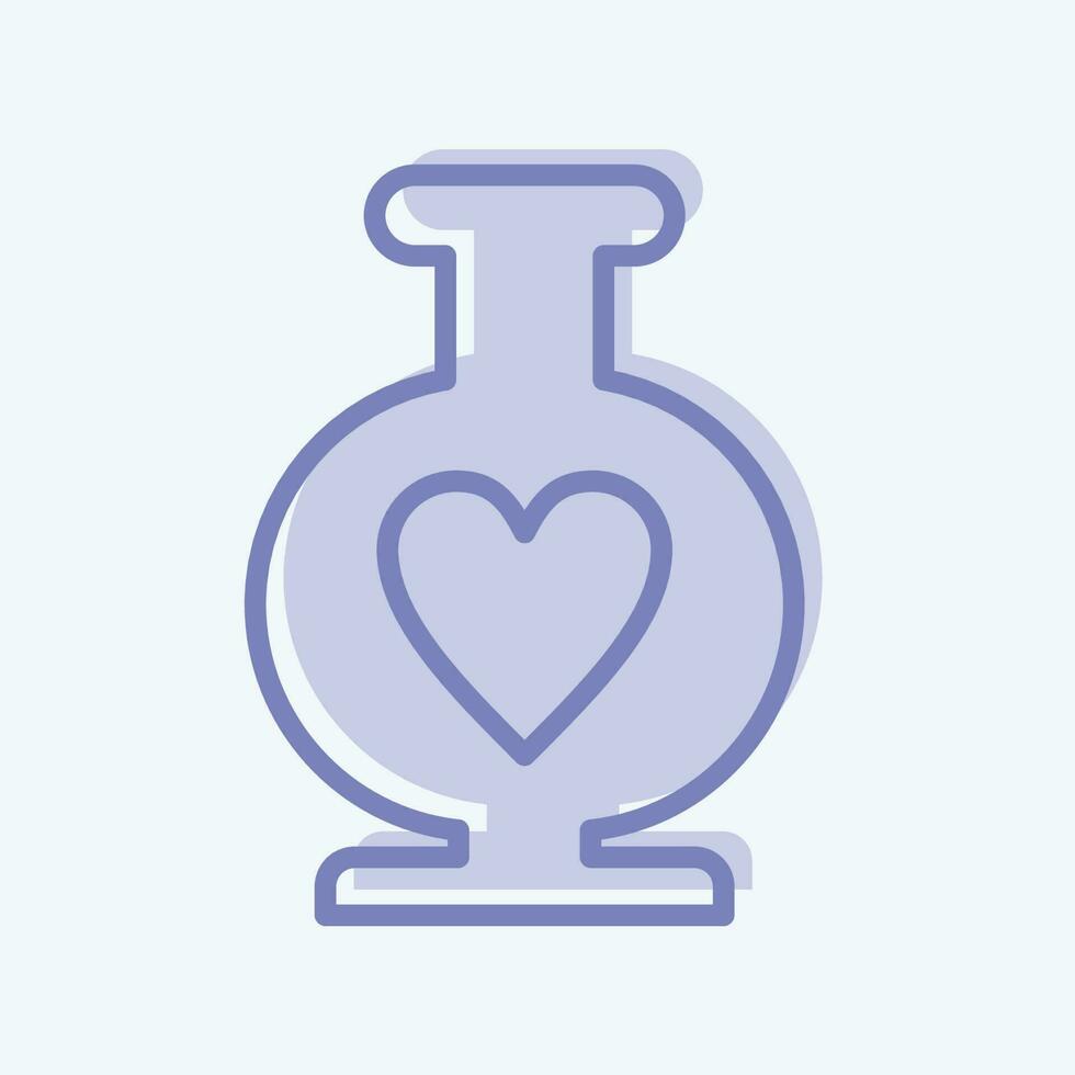 Icon Vase. related to Decoration symbol. two tone style. simple design editable. simple illustration vector