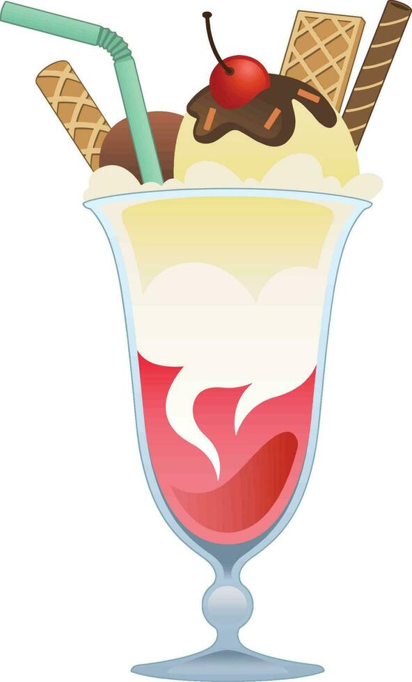 Sundae de helado vector