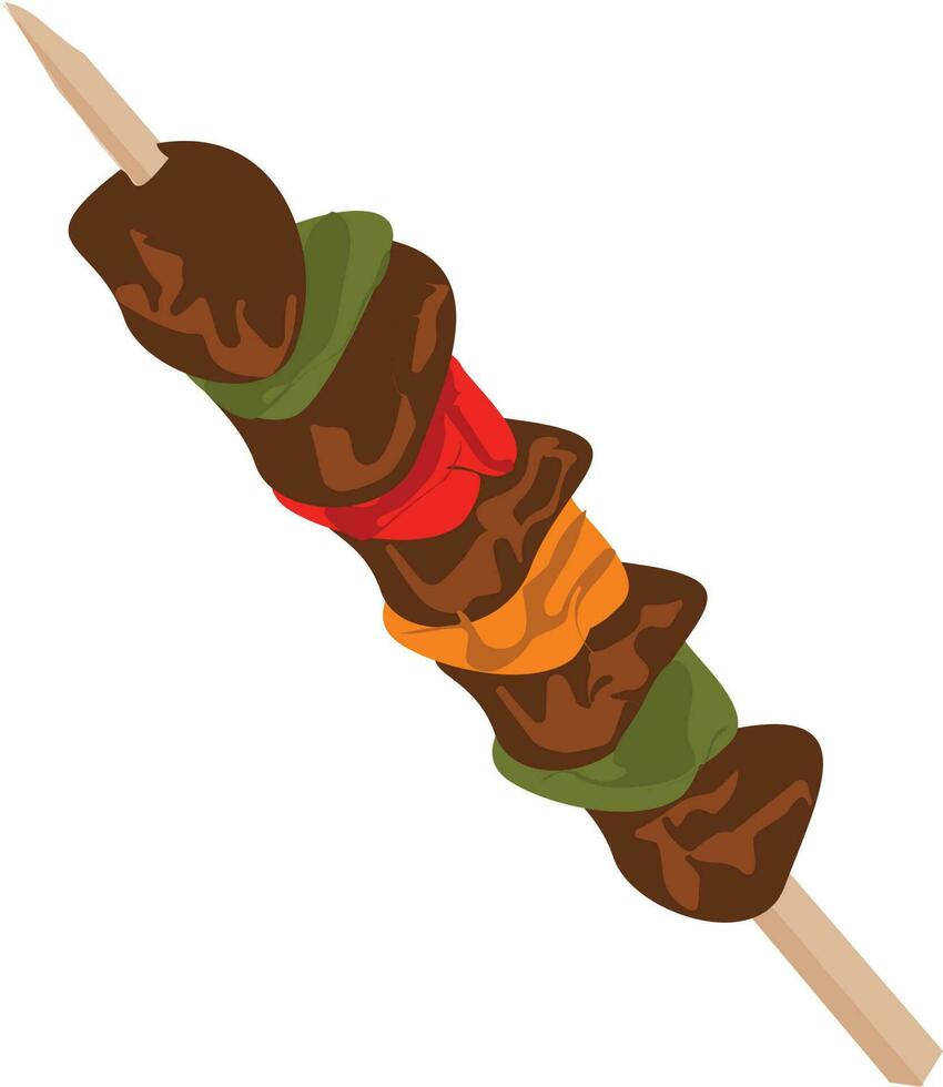 shish kabob Illustration Vector