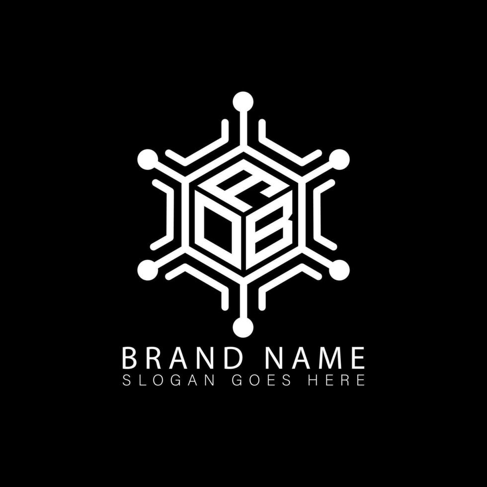 AOB creative technology monogram letter logo. AOB Unique modern flat abstract vector polygon letter logo design.