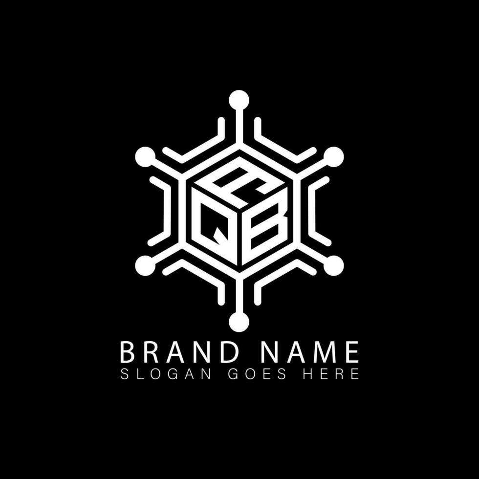 AQB creative technology monogram letter logo. AQB Unique modern flat abstract vector polygon letter logo design.