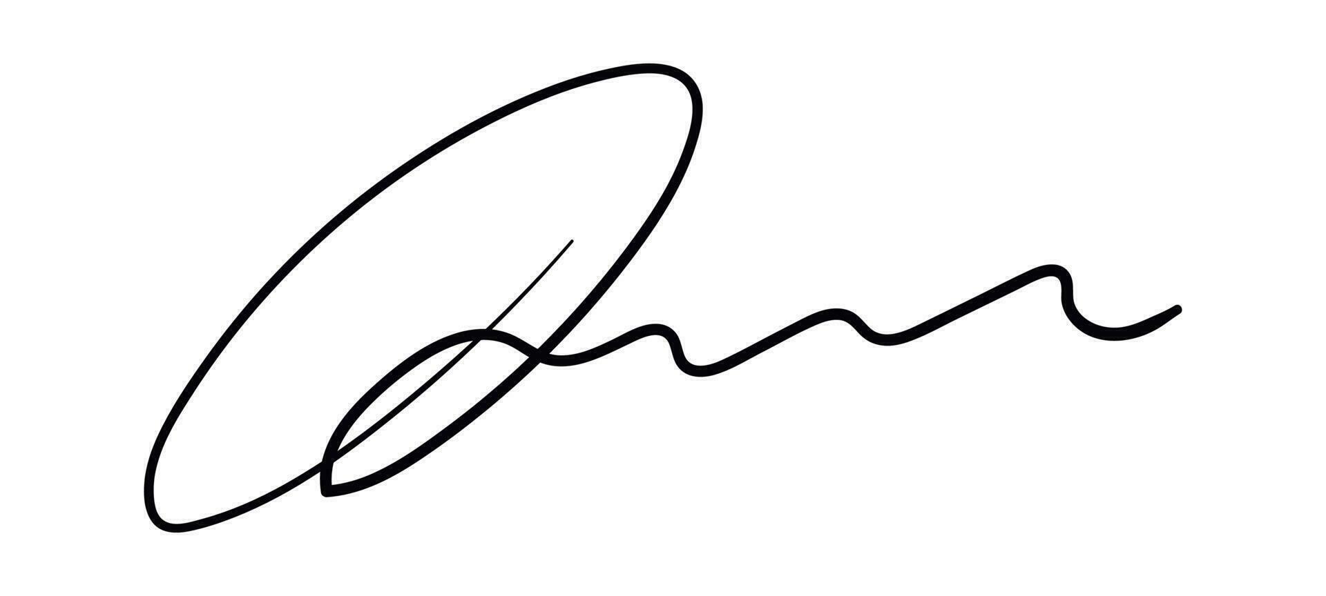 falso mano dibujado autógrafos colocar. escrito firma Escribiendo para negocio certificado o carta. vector aislado ilustración