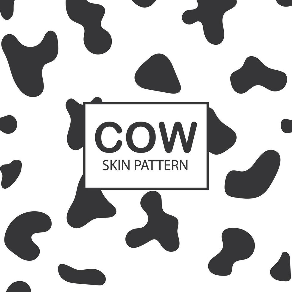 textura de vaca cuero negro y blanco lugares. vector