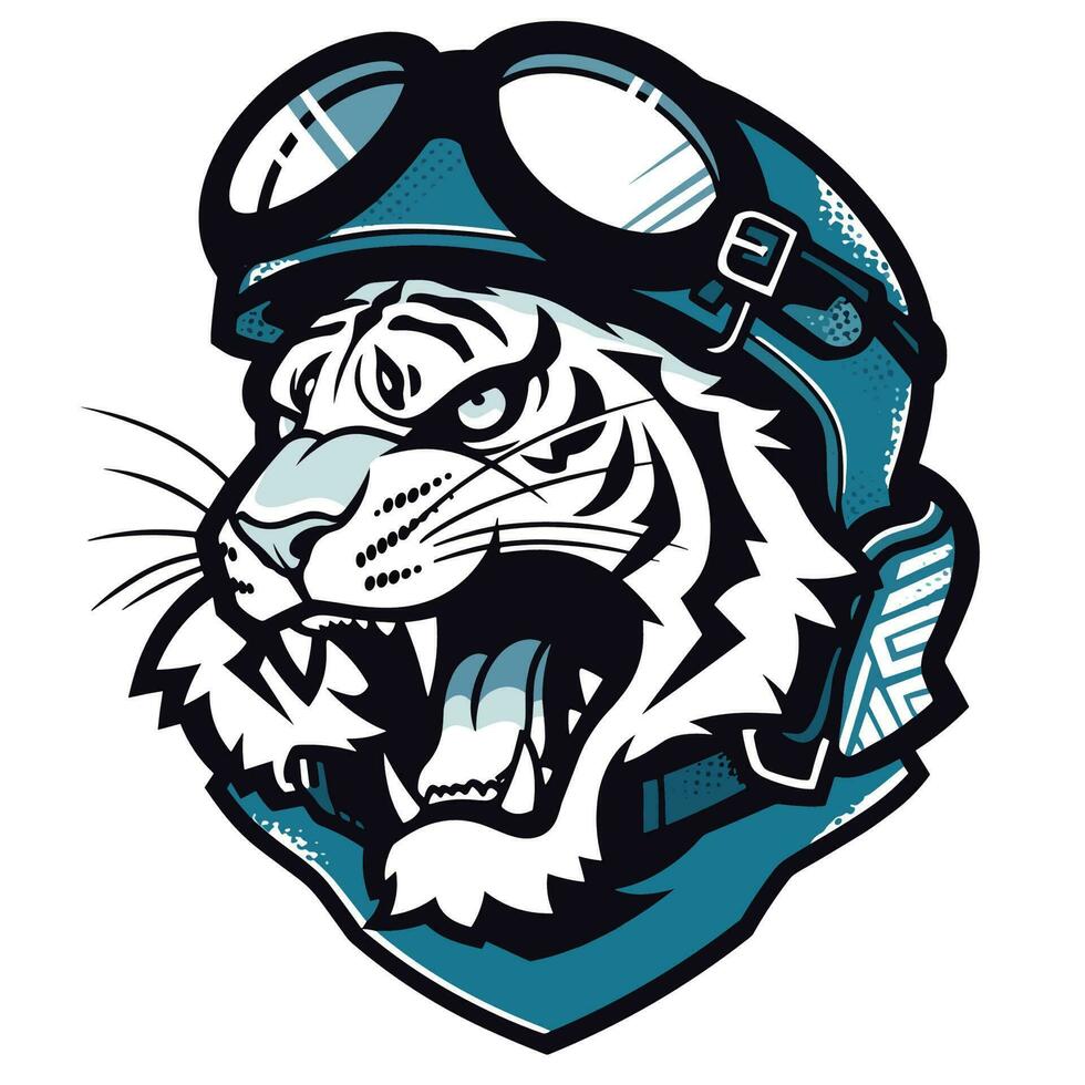 Tiger head logo vector t-shirt mascot design
