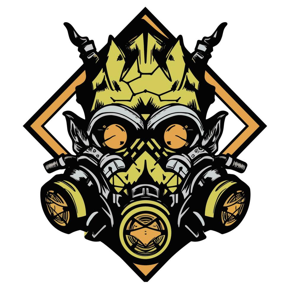 Modern monkey face logo and t-shirt vector design