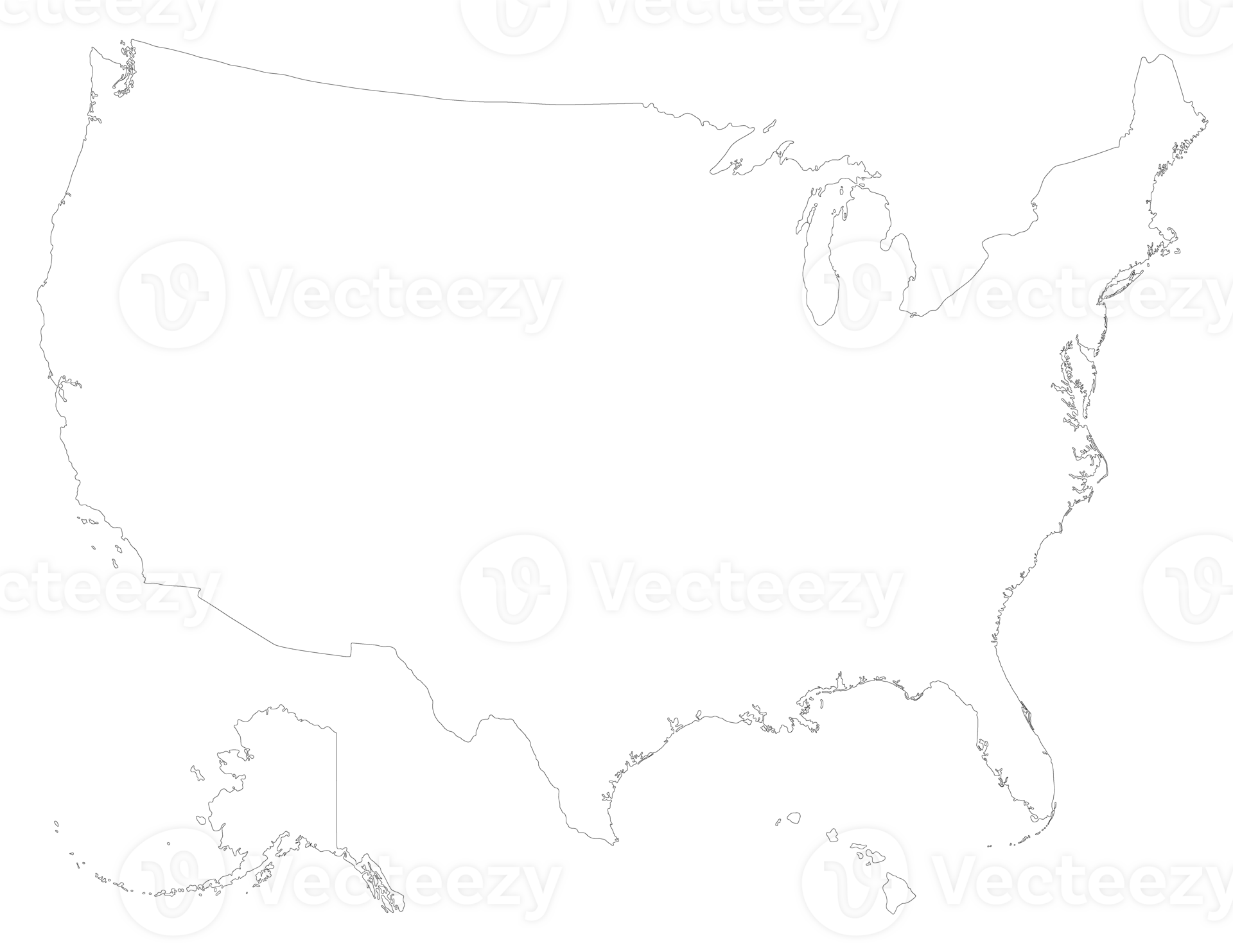 USA map America map United States - Usa Map America Map United States Of America Map Isolated On White Color Png
