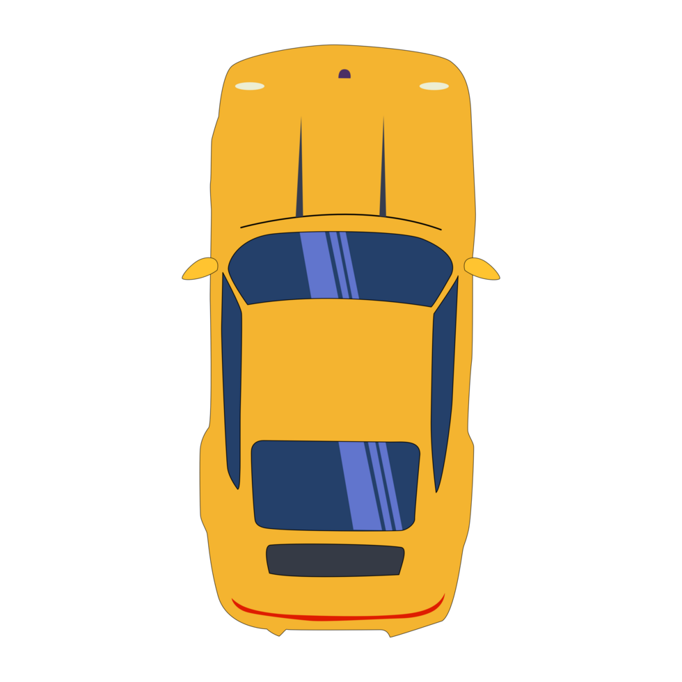 Yellow Car top view. png