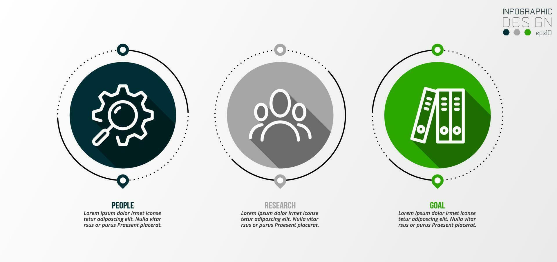 concepto de negocio de plantilla infográfica con opción. vector