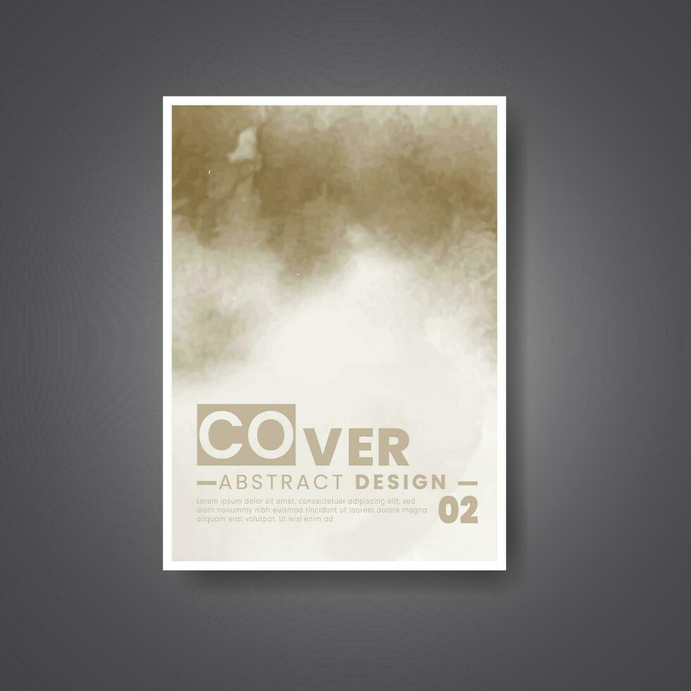 Cover template with watercolor background. Design for your cover, date, postcard, banner, logo. vector