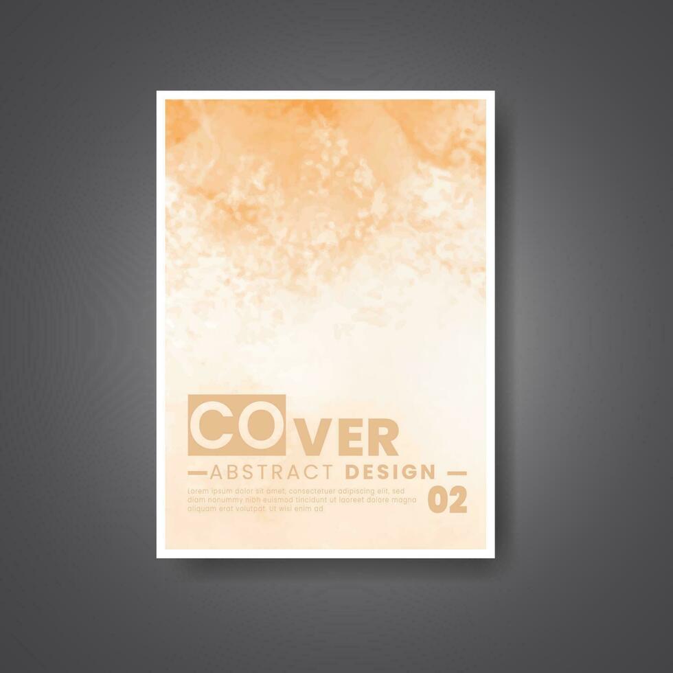 Cover template with watercolor background. Design for your cover, date, postcard, banner, logo. vector