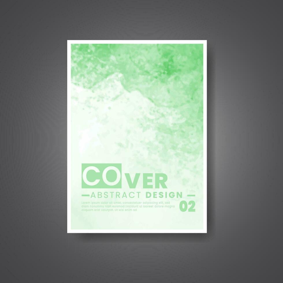 Cover template with watercolor background. Design for your cover, date, postcard, banner, logo. vector