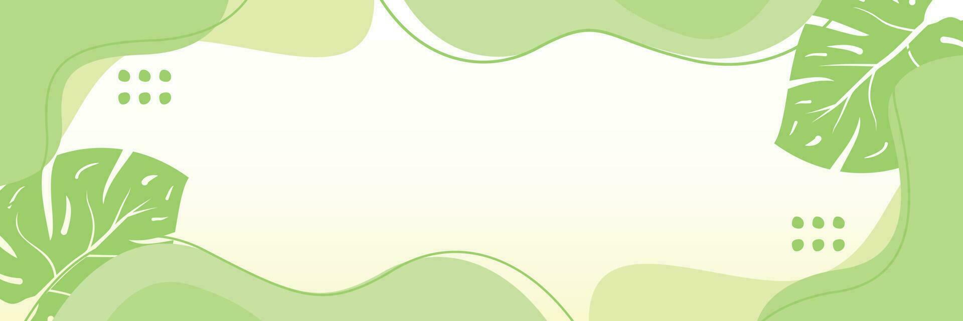 summer background of abstract shapes, waves and leaves pattern with free space for text. Template for banner, poster, social media, web. vector