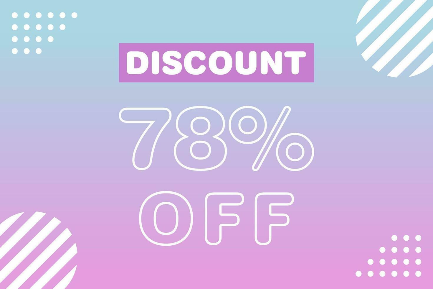 78 percent Sale and discount labels. price off tag icon flat design. vector