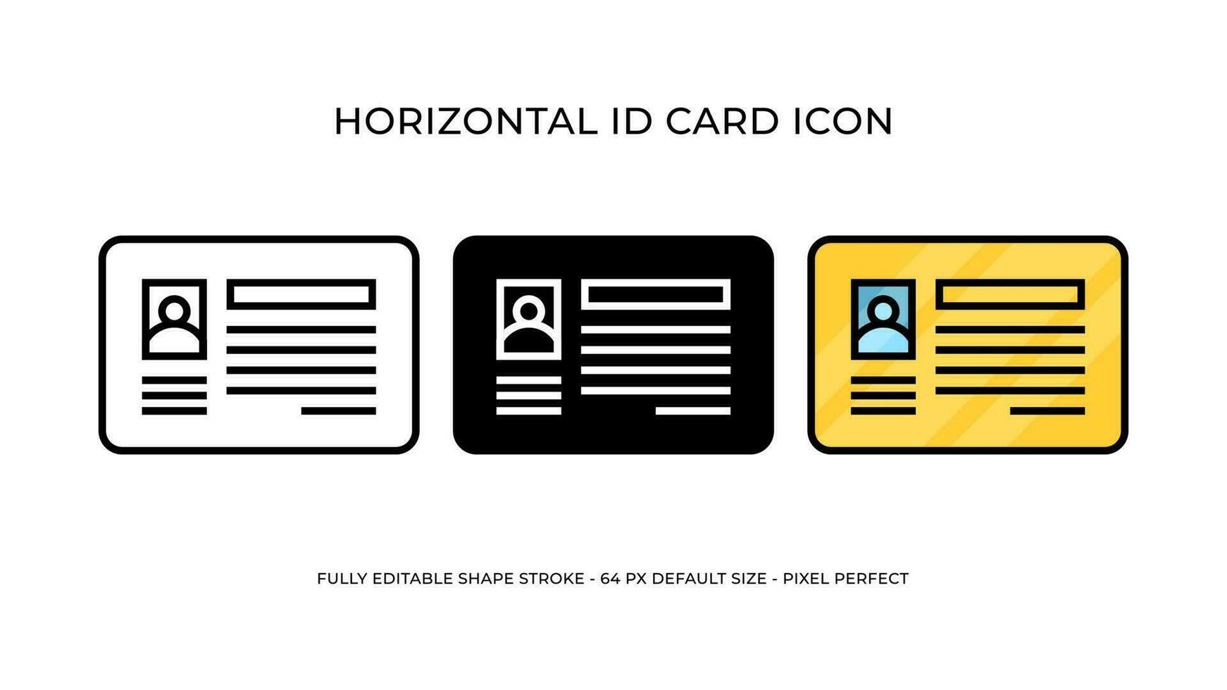 Horizontal Identity card icon illustration vector