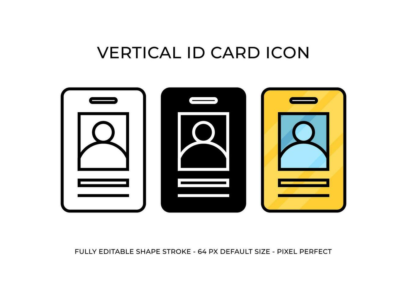 vertical identidad tarjeta icono ilustración vector