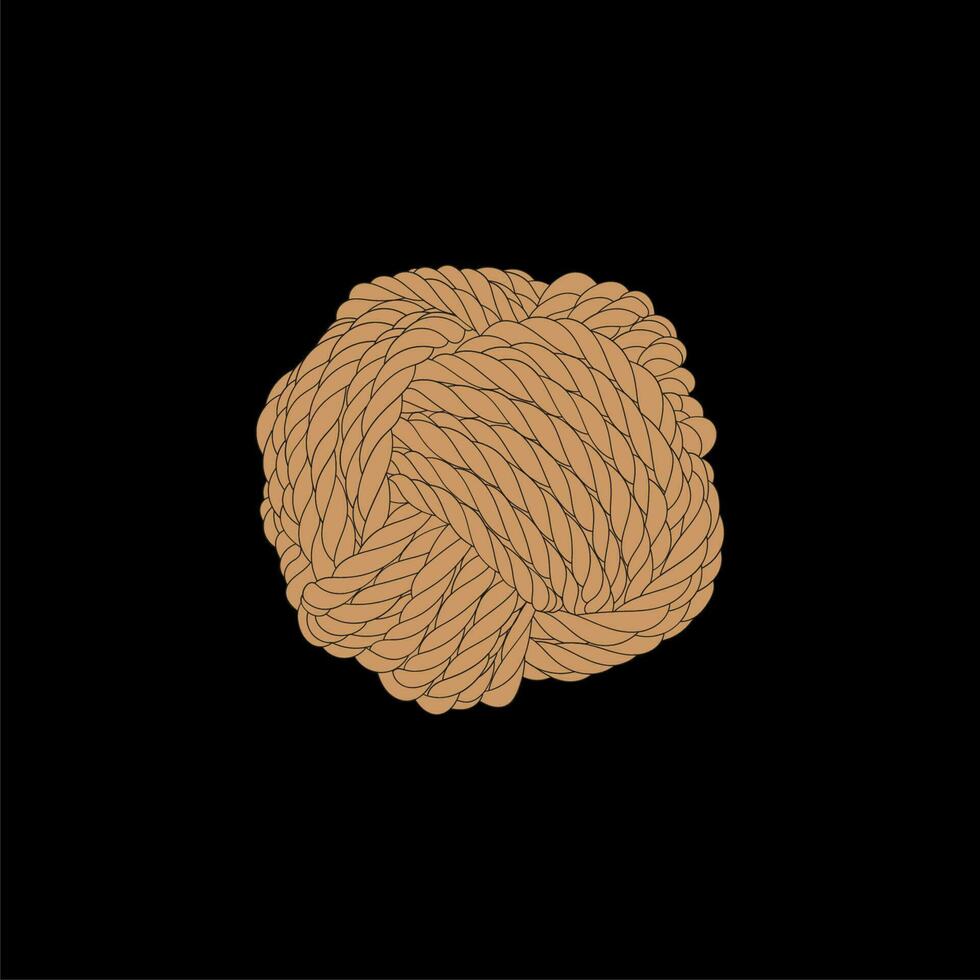 Rope Knots Borders Design Element. Vector illustration of Rope Knot. Rope Knot tamplate trainer