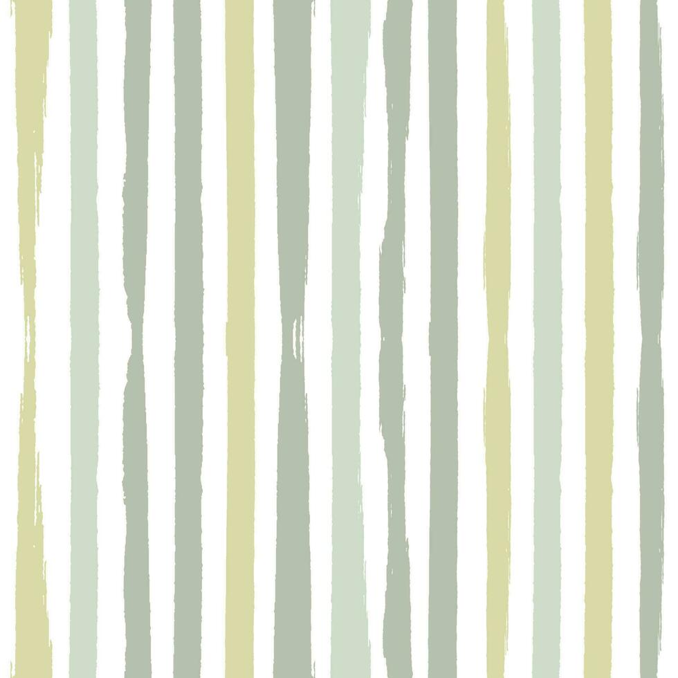 Seamless pattern of grunge stripes. The forest's color lines. Texture with vertical brush strokes vector