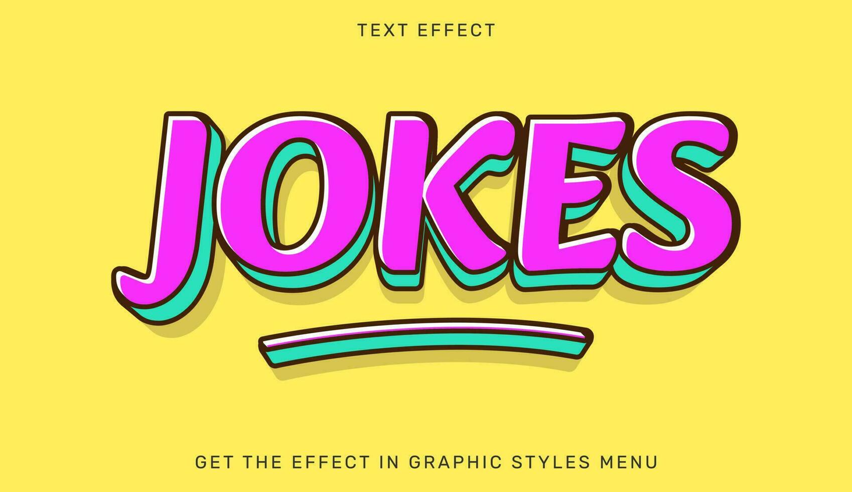 Jokes text effect template in 3d style 23264974 Vector Art at Vecteezy