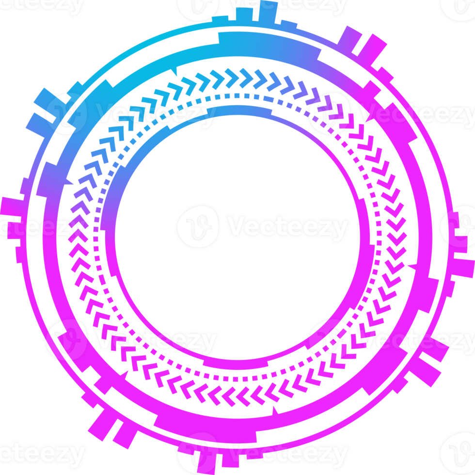 hud trogen element. abstrakt optisk neon syfte png