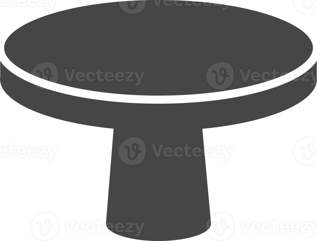 gâteau supporter dans plat icône style. vide plateau pour fruit et desserts. silhouettes illustration png