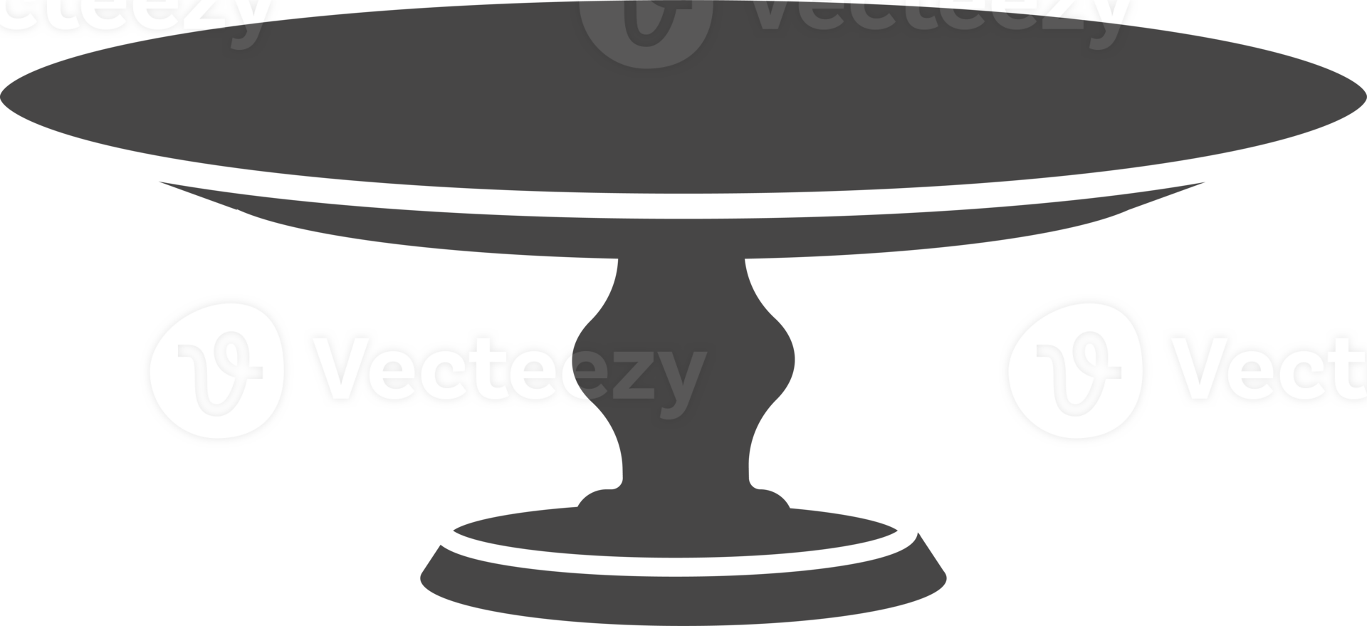 Cake stand in flat icon style. Empty tray for fruit and desserts