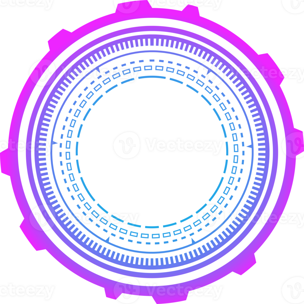 hud trogen element. abstrakt optisk neon syfte png