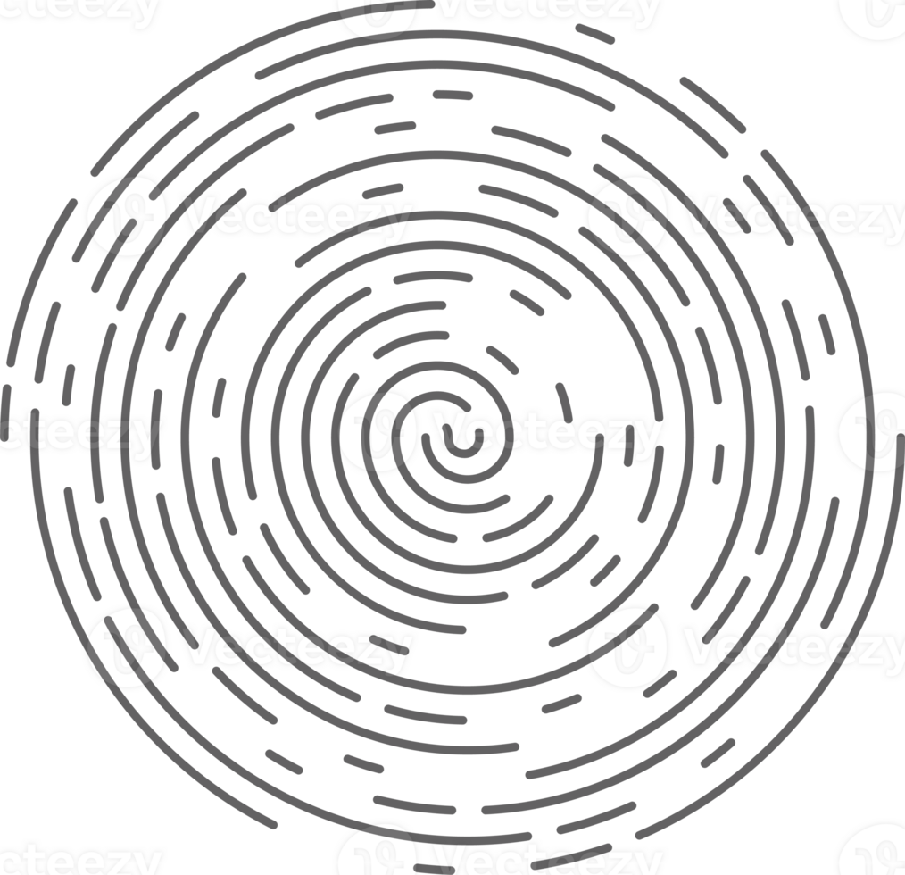 Circle concentric lines. Rippled rings and round sound waves pattern. Radial signal radar sign. Abstract sonar png