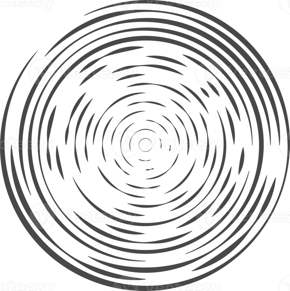 circulo concéntrico líneas. ondulado anillos y redondo sonido olas modelo. radial señal Radar signo. resumen sonar png