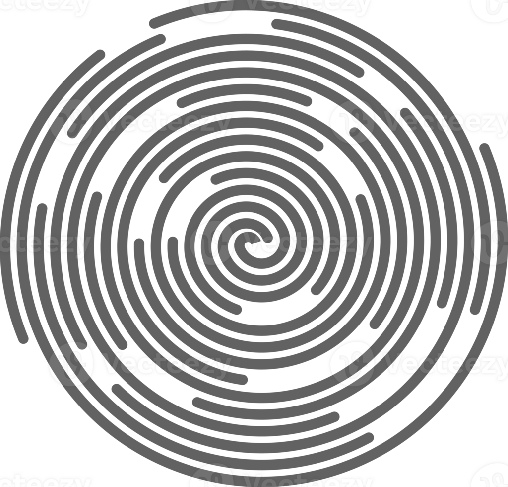 cerchio concentrico Linee. increspato anelli e il giro suono onde modello. radiale segnale radar cartello. astratto sonar png