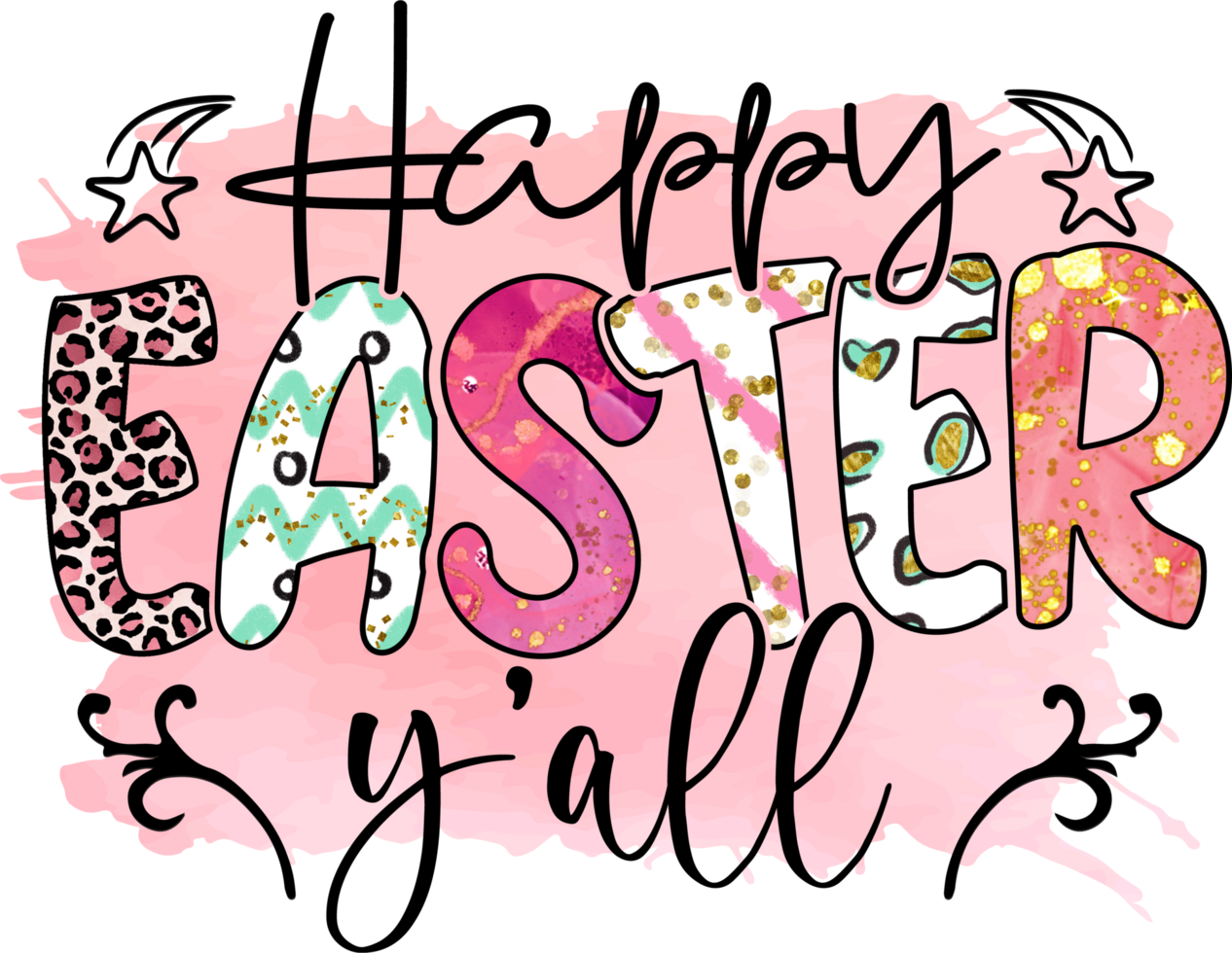 Happy Easter You All Easter Day Sublimation Design, perfect on t shirts, mugs, signs, cards and much more png