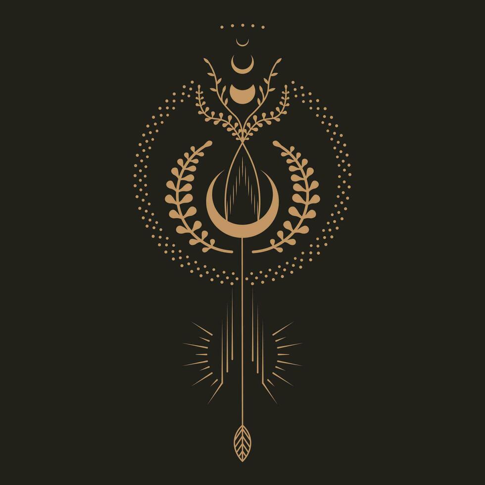 Celestial Magic Mystical and Esoteric Illustration vector