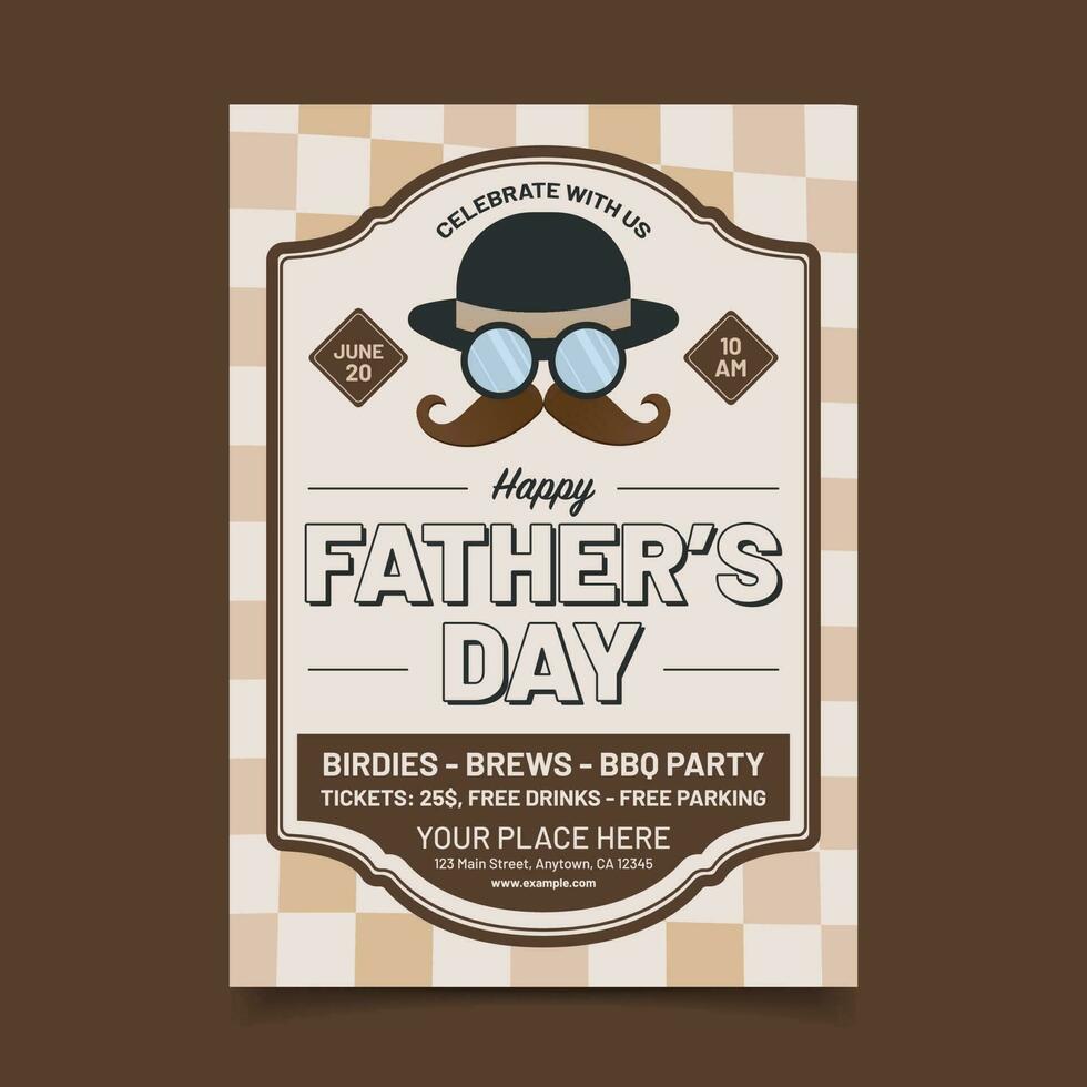 celebrar del padre día en estilo con creativo volantes plantillas vector