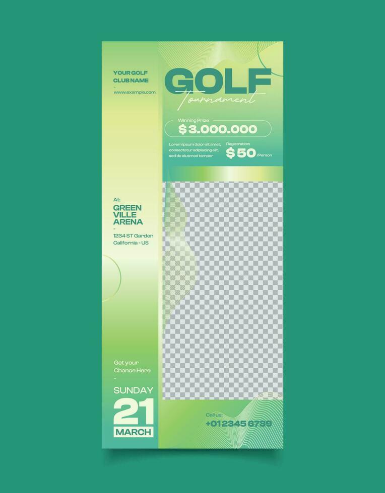 Drive Your Golf Tournament Success with Professional Roll Up Banner Templates vector