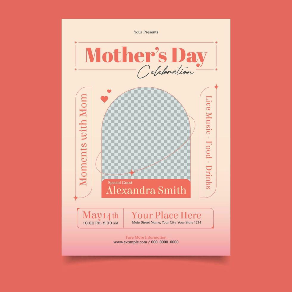Shower Your Mom with Love - Beautiful Flyer Templates for Mother's Day Celebration vector