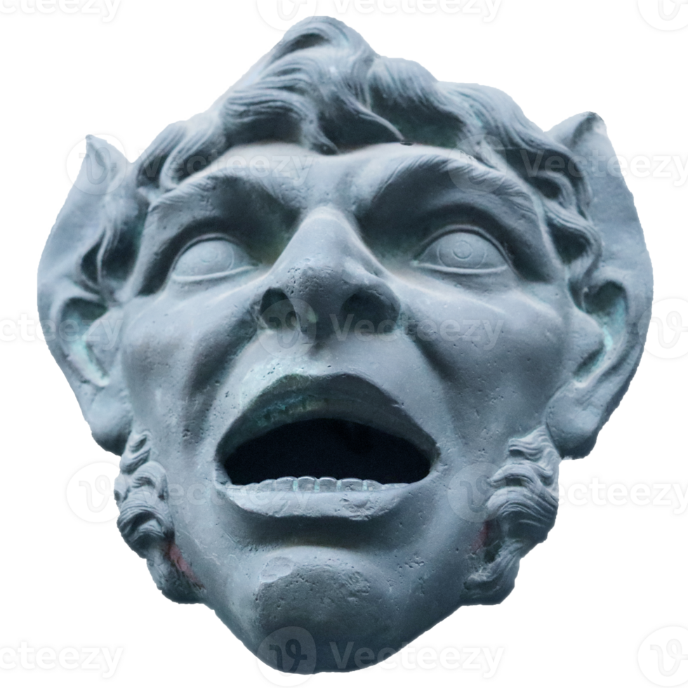 Close up fragment of medieval metal doors with decorative head concept photo. png