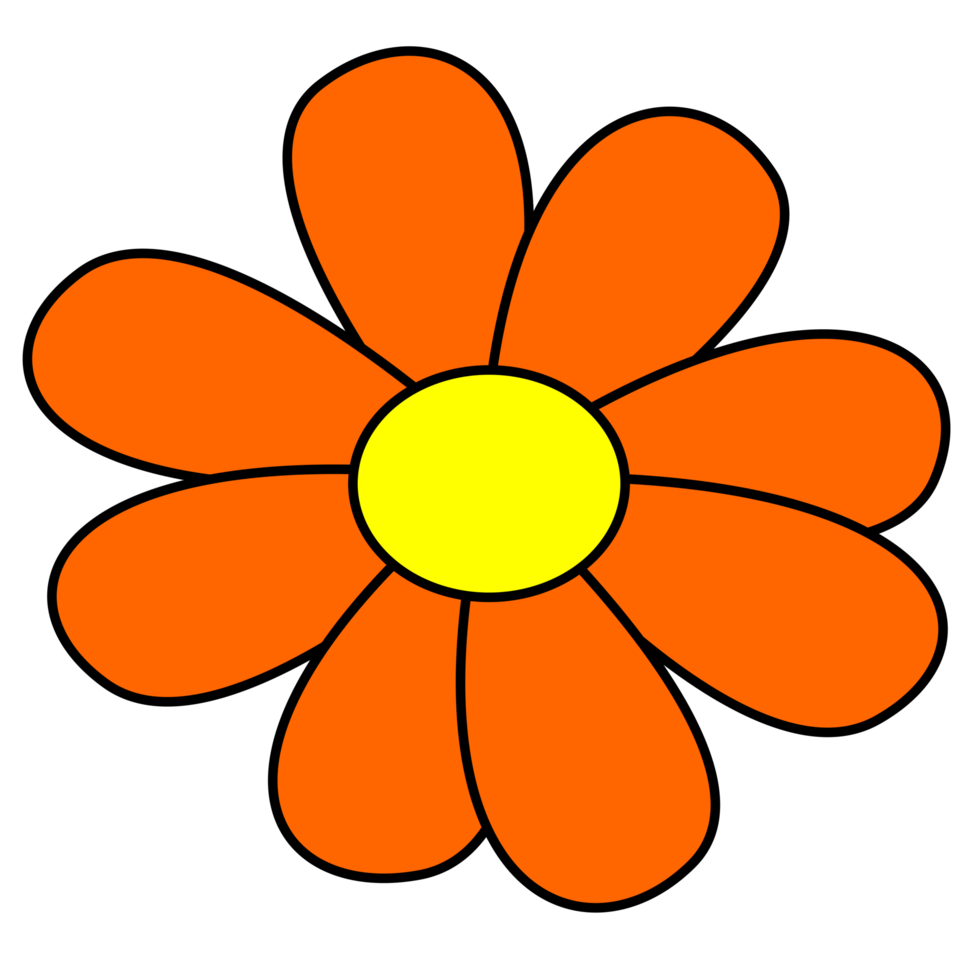 orange flower design png