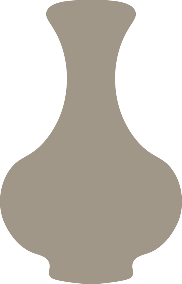 Ceramic vase in boho style png