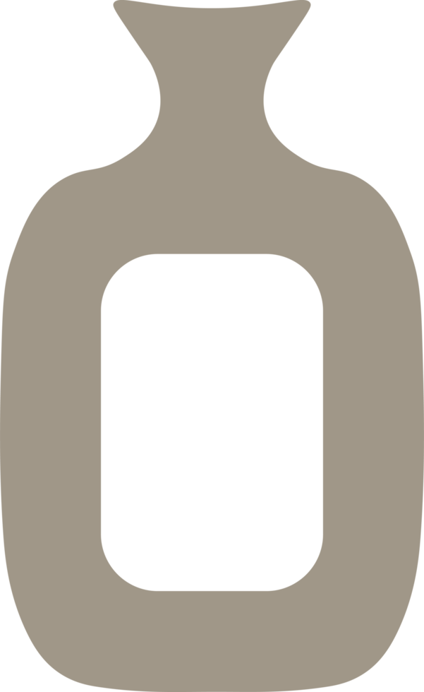 Ceramic vase in boho style png