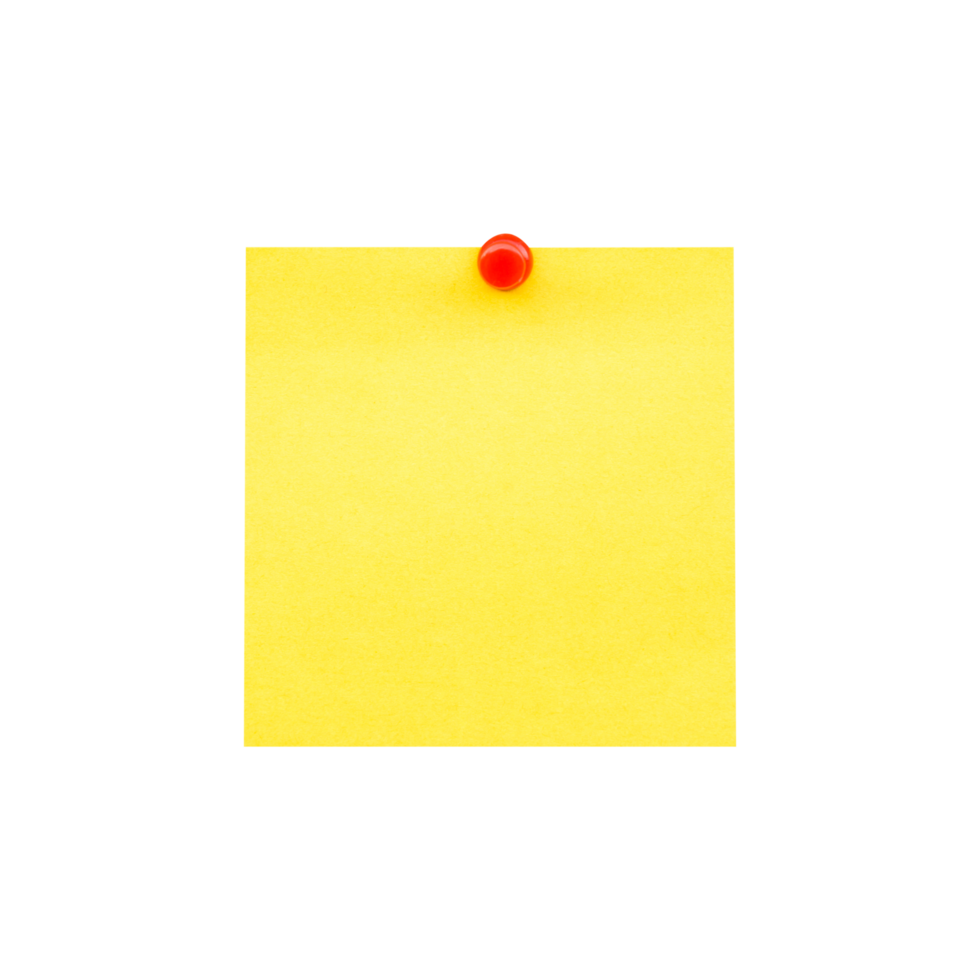 Post it isolated on transparent background. Png realistic design element.