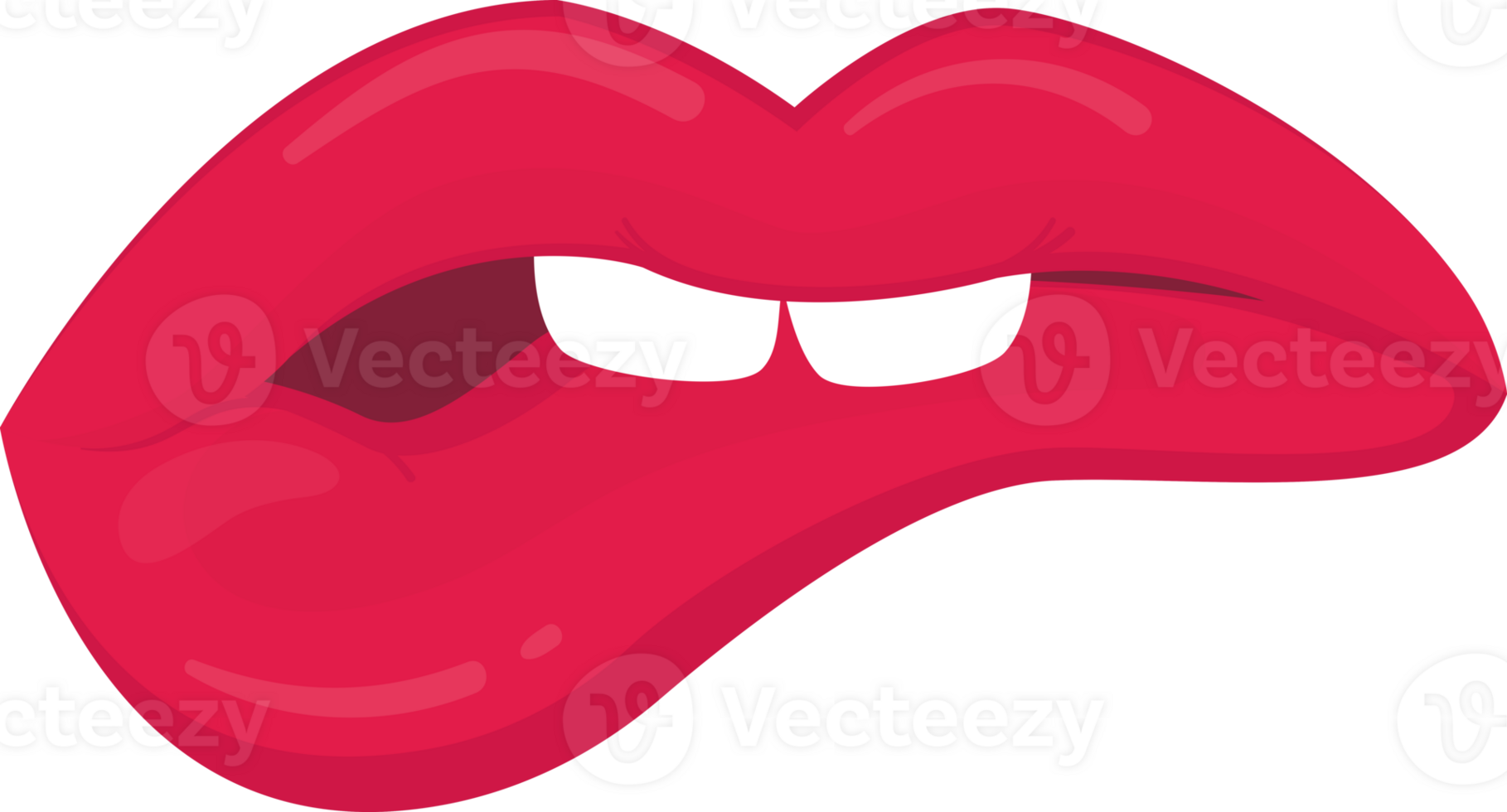 red lips illustration isolated png