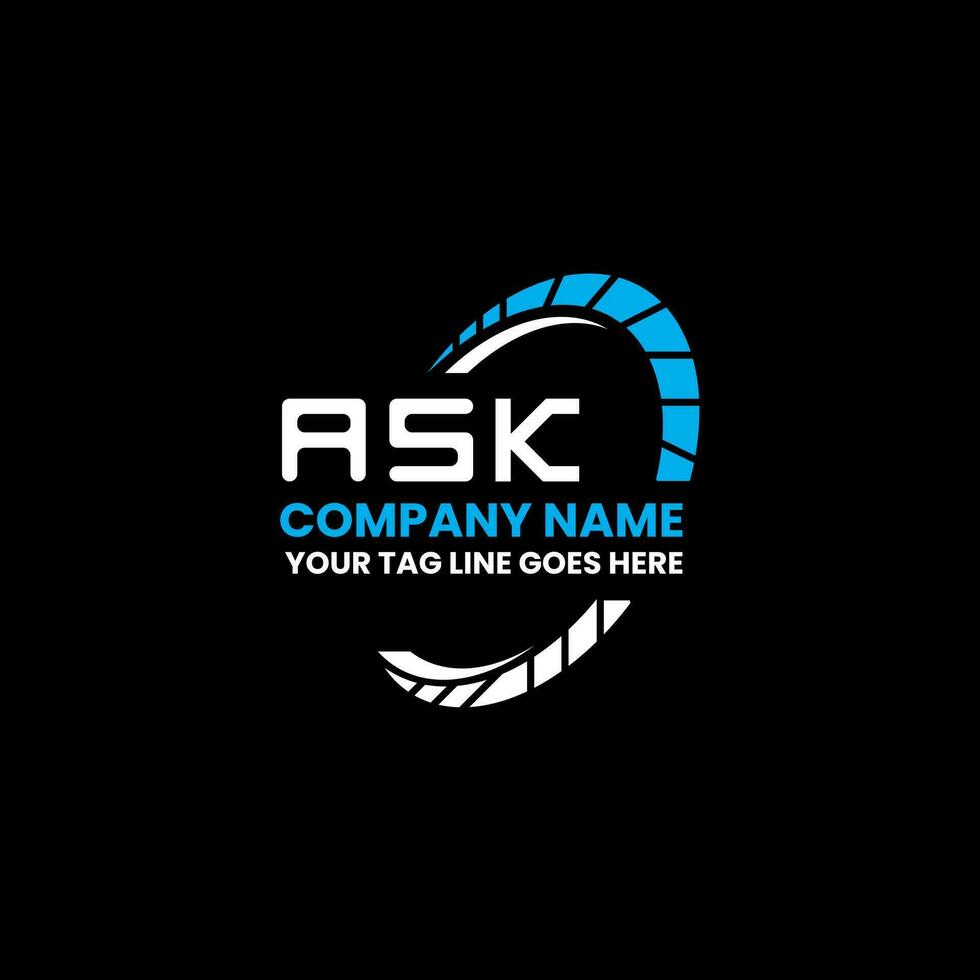 ASK letter logo creative design with vector graphic, ASK simple and modern logo.
