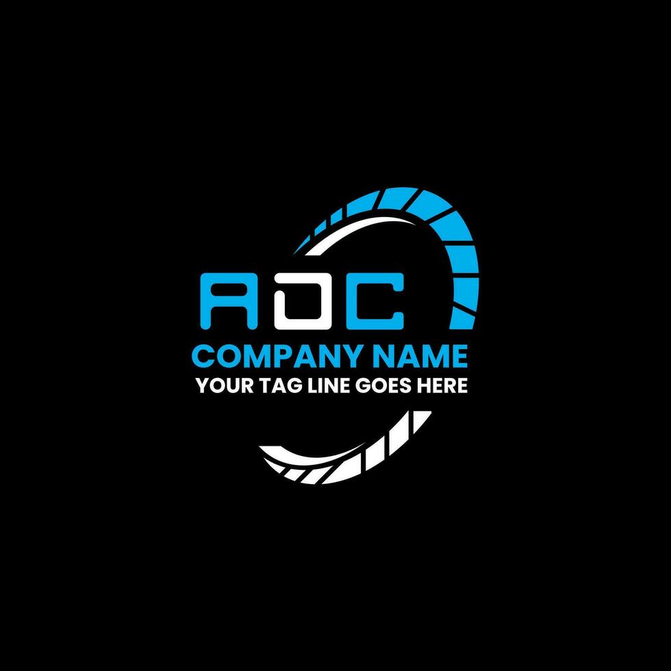 ADC letter logo creative design with vector graphic, ADC simple and modern logo.