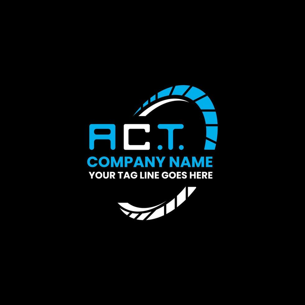 ACT letter logo creative design with vector graphic, ACT simple and modern logo.