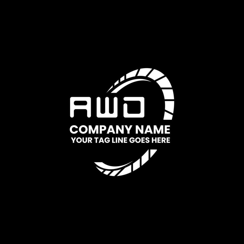 diseño creativo del logotipo de la letra awd con gráfico vectorial, logotipo simple y moderno de awd. vector