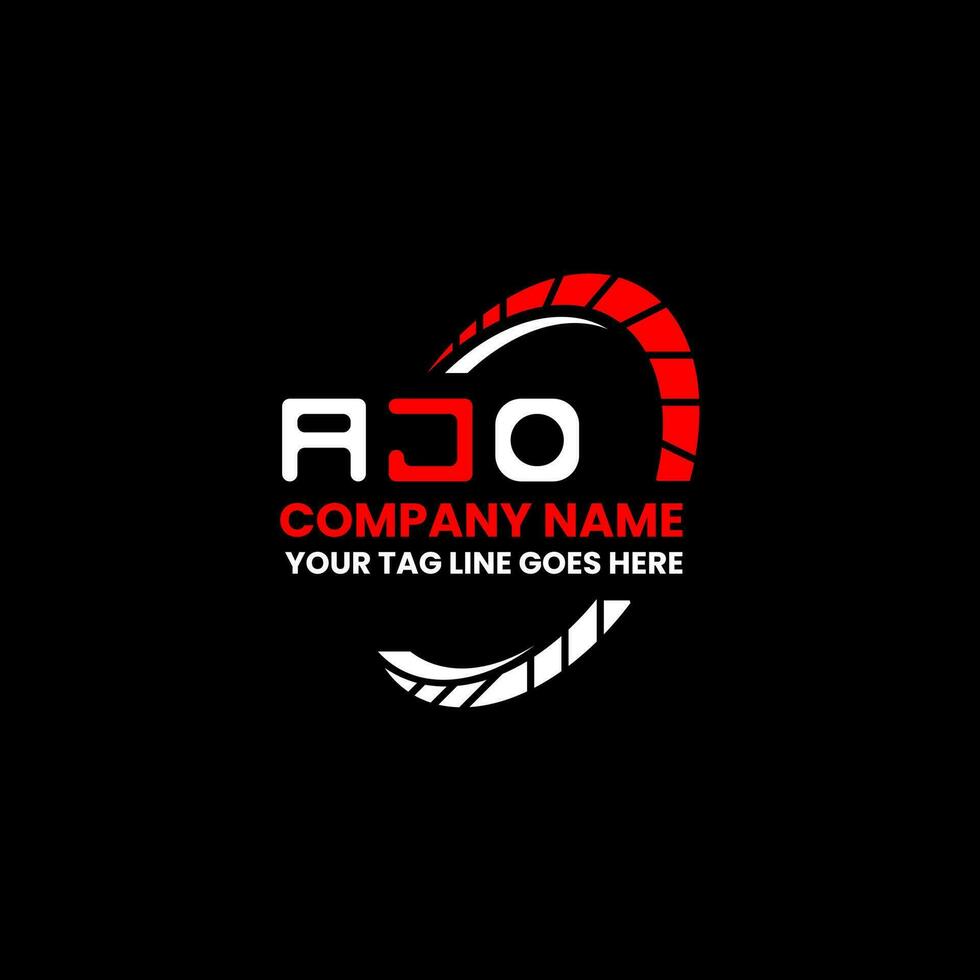 AJO letter logo creative design with vector graphic, AJO simple and modern logo.