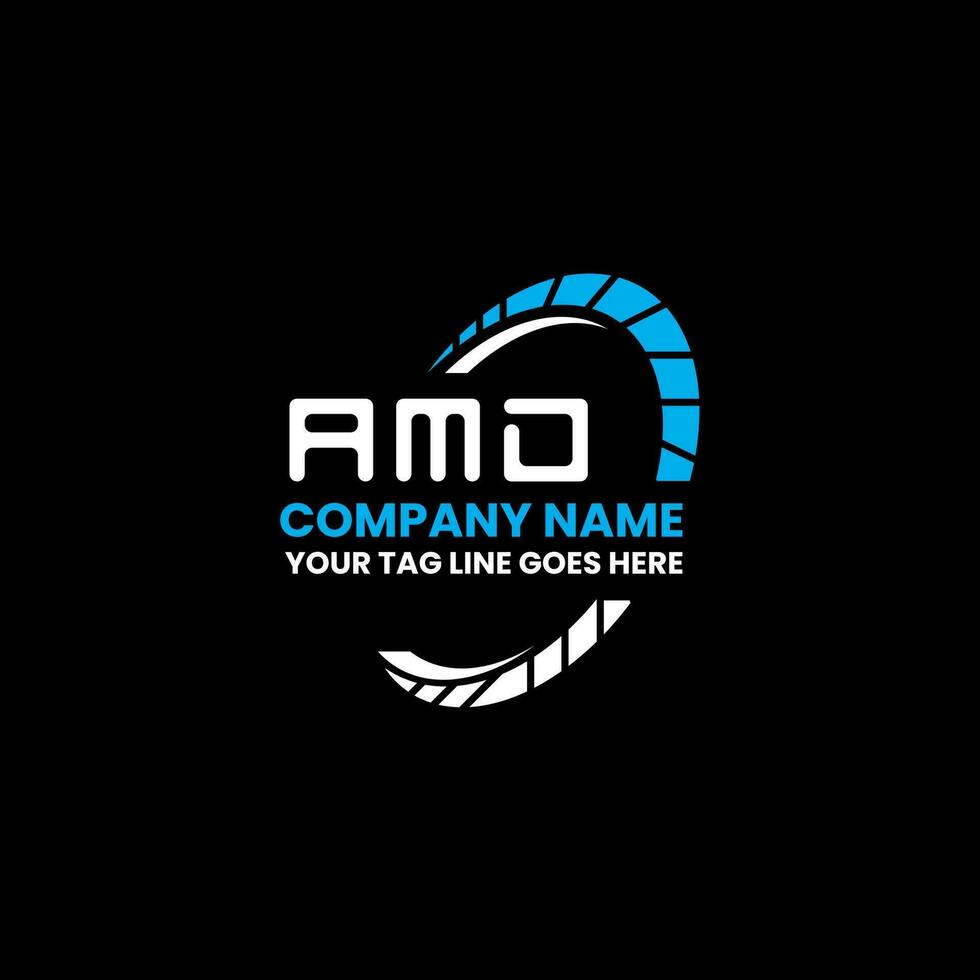 AMD letter logo creative design with vector graphic, AMD simple and modern logo.
